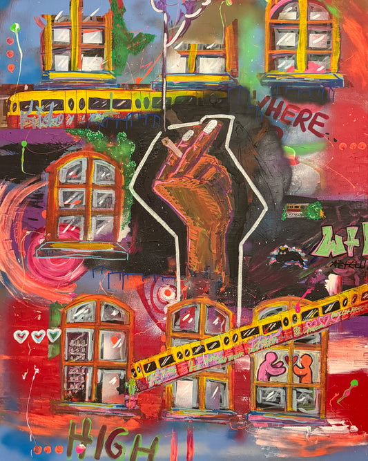 OEUVRE ORGINALE - FREDERIK ANHALT ET SES AMIS