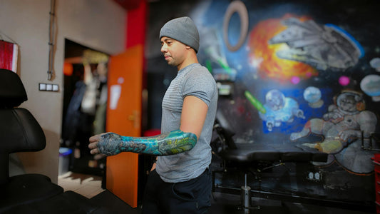 Artists collaborating in a modern Berlin studio