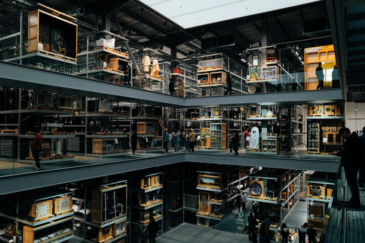 Contemporary art installation in a modern Berlin gallery space