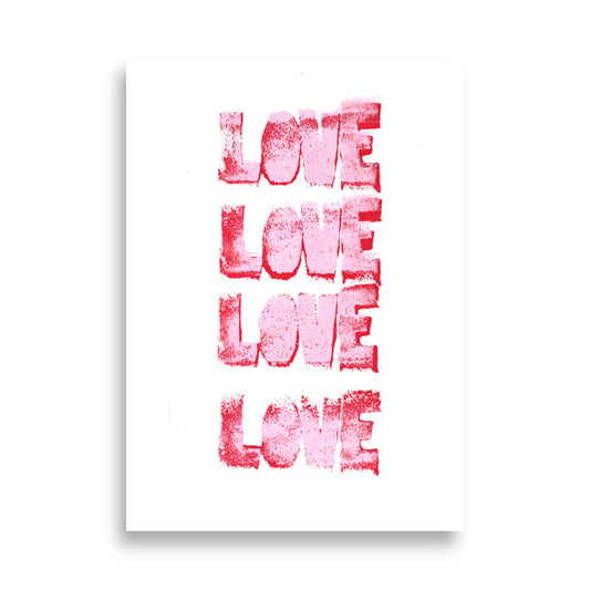 Love Pink Poster - KKN_14_PRINT (without frame)